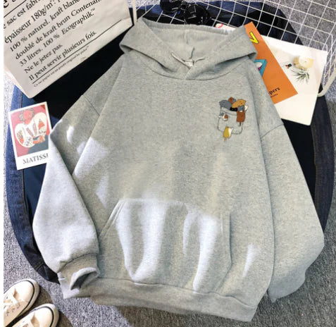 Popular Women's Cat Fleece Long-Sleeve Hoodie