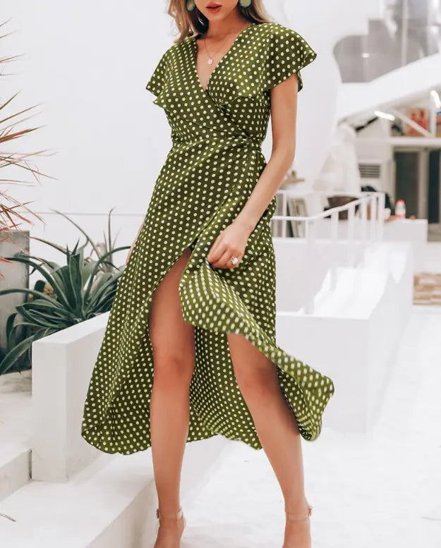 Polka Dot Long Dress - Popular Style