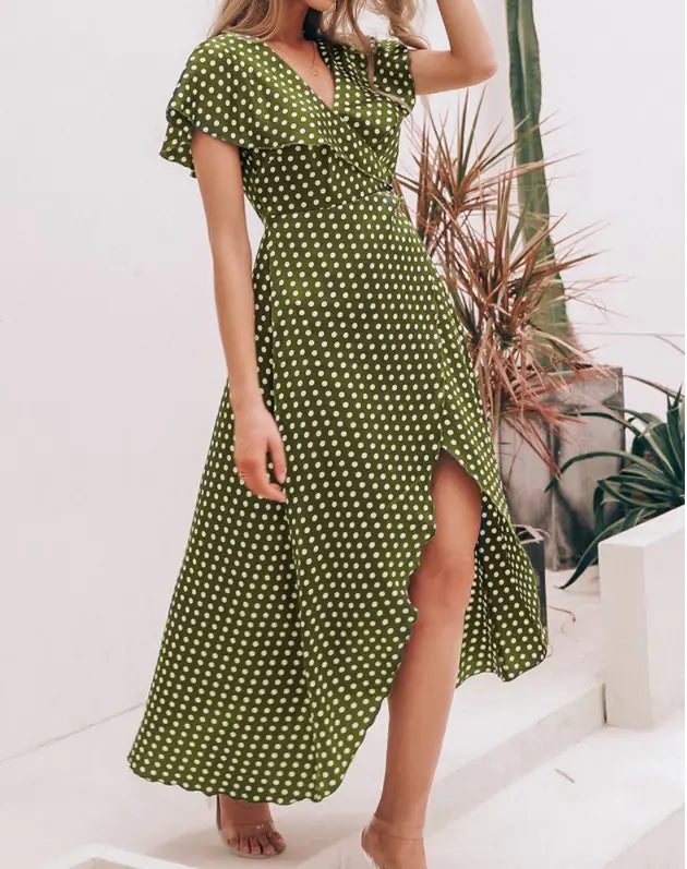 Polka Dot Long Dress - Popular Style